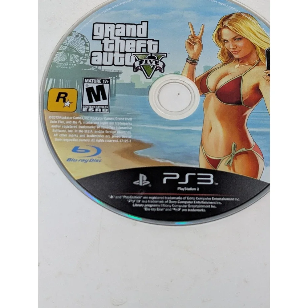 Grand Theft Auto‎ V PS3 Video Game Rockstar Games Open World Disc Only